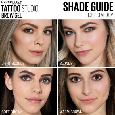 Maybelline TattooStudio Waterproof Eyebrow Gel Makeup, Blonde, 1 Count - Image 7