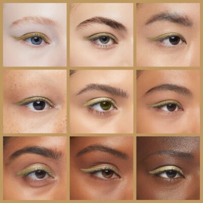 Ruby Kisses Pencil Eyeliner, Retractable Eyeliner, Waterproof, Smudge-Proof Eye Makeup, High Pigmented, 24H Long Lasting Eyepencil (Metallic Gold) - Image 4
