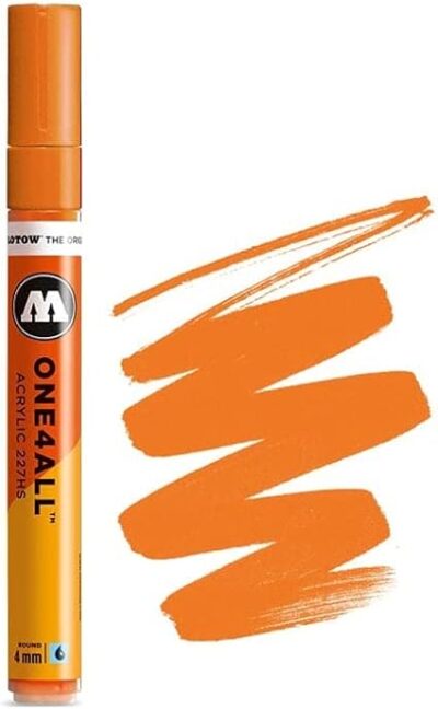 MOLOTOW ONE4ALL Acrylic Paint Marker, 4mm, Dare Orange, 1 Each (227.203)