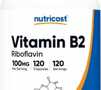 Nutricost Vitamin B2 (Riboflavin) 100mg, 120 Capsules – Gluten Free and Non-GMO