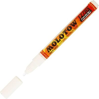 MOLOTOW One4All Acrylic Paint Markers, 2mm, White - M127211