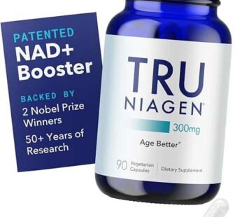 TRU NIAGEN Patented NAD+ Supplement for Anti Aging and Cell Regeneration, 300 mg Niagen, 90 Servings | Supports Cellular Energy, Brain, Muscle | Nicotinamide Riboside (NR) Take 1 Daily | 1 Bottle