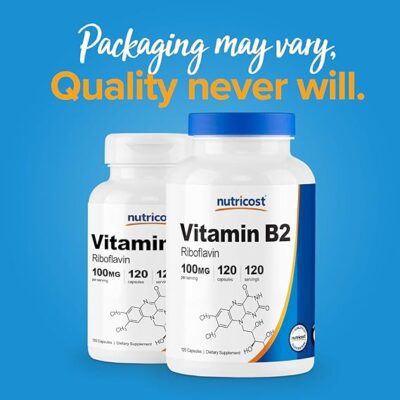 Nutricost Vitamin B2 (Riboflavin) 100mg, 120 Capsules - Gluten Free and Non-GMO - Image 3