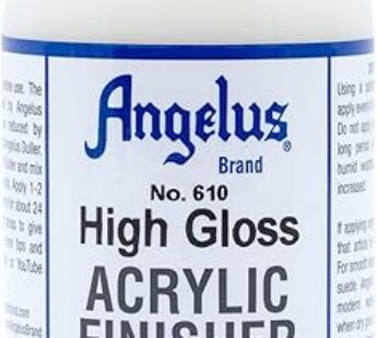 Angelus Brand Acrylic Leather Paint High Gloss Finisher No. 610 – 4oz, Packaging may vary