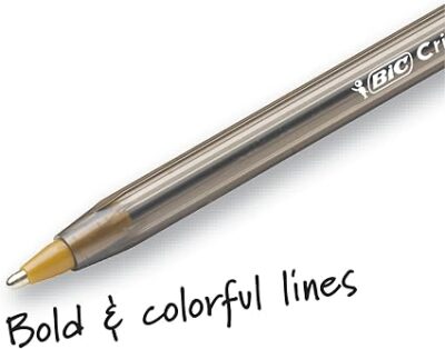 BIC Cristal Xtra Bold Ballpoint Pen, Bold Point (1.6mm) For Vivid And Dramatic Lines, Blue, 24-Count - Image 4