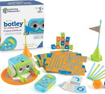 Learning Resources Botley The Coding Robot Activity Set – 77 Pieces, Ages 5+, Screen-Free Coding Robots for Kids, STEM Toys for Kids, Programming for Kids, for Kids