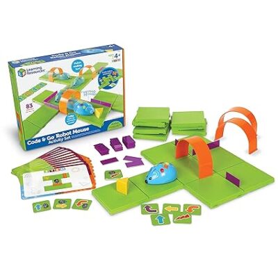 Learning Resources Code & Go Robot Mouse Activity Set, Screen-Free Early Coding Toy for Kids, Interactive STEM Coding Pet,Back to School,Ages 4+,83 Pieces Visit the Learning Resources Store
