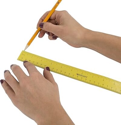 Westcott ‎12 inch Magnetic Flexible Rulers (3 Pack), Yellow, for School, Office, Crafts and DIY, Measuring Tools for Students and Adults - Image 2