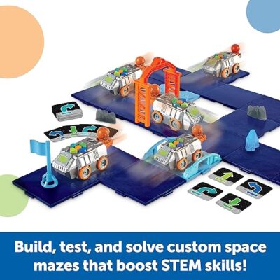 Learning Resources Space Rover Deluxe Coding Activity Set, 46 Pieces, Ages 4+, Coding for Kids, Coding Toys,  Toys for Classroom,Space Toys, Astronaut Toys - Image 3