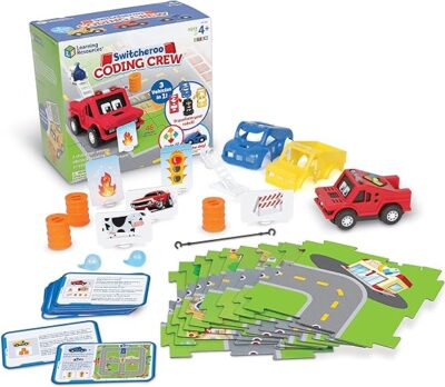 Learning Resources Switcheroo Coding Crew - 46 Pieces, Ages 4+ STEM Toy for Kids, Coding Toy, Interactive Robot