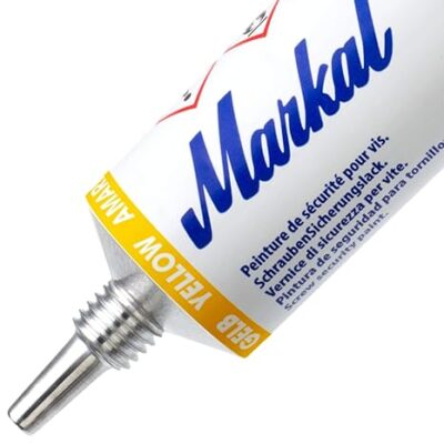 Markal 9669- Security Check Paint Marker for Torque Temper Detection, Tamper-Proof Cross-Check Repair & Maintenance Warranty Seal, Yellow Color, 50ml, Made in France - Image 4
