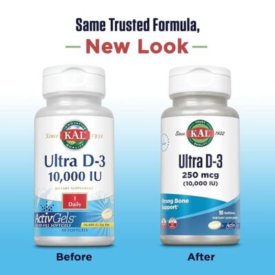 Kal Ultra D-3, 90 Softgels 10, 000 IU - Image 2