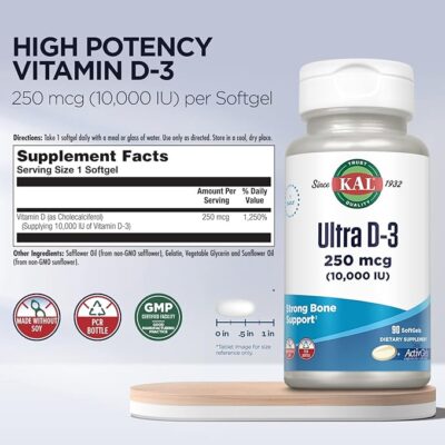 Kal Ultra D-3, 90 Softgels 10, 000 IU - Image 3