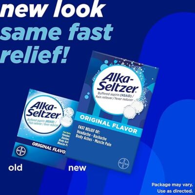 Dcom A.Lka-S.Eltzer Effervescent Tablets Original Flavor, Fast Multi-Symptom Relief From Headache And Body Ache, Dissolvable Effervescent Fizzy Tablets, - Image 2