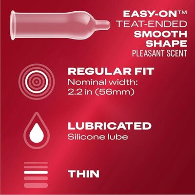 Durex Extra Sensitive Condoms, Ultra Thin, Lubricated Natural Rubber Latex Condoms for Men, FSA & HSA Eligible, 24 Count - Image 2