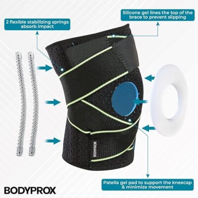Bodyprox Knee Brace with Side Stabilizers & Patella Gel Pads for Knee Support - Image 3